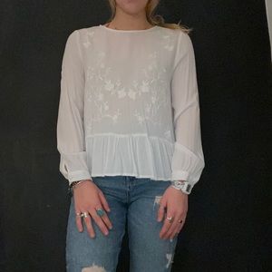 White Lucky brand blouse size medium